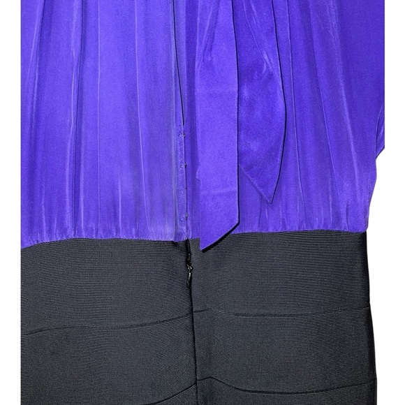 BCBG MaxAzria Purple Silk Blouse Top Bodycon Dress – Size Small - Picture 3 of 4